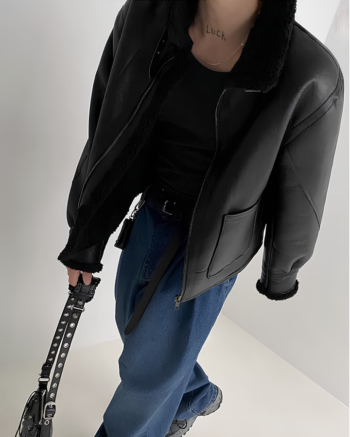 レザーカバーオールジャケット Ril 5935