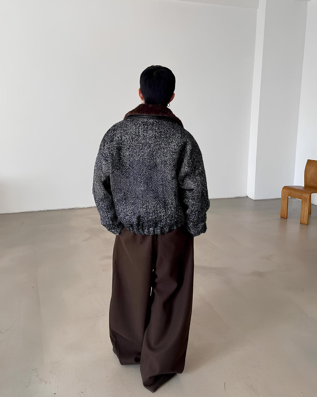 ツイードボアブルゾン Ril 5946