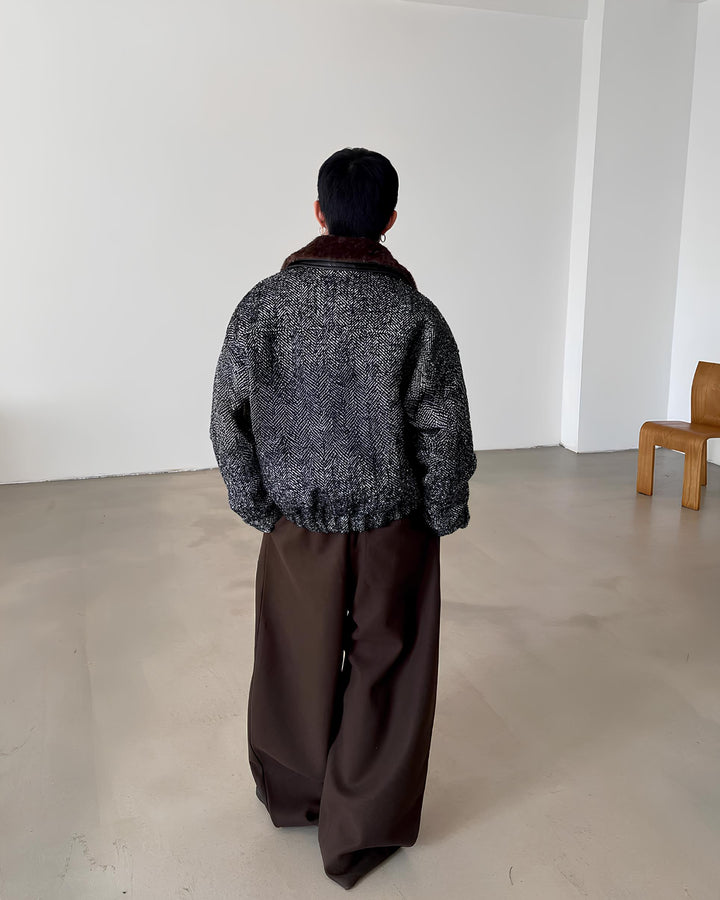 ツイードボアブルゾン Ril 5946