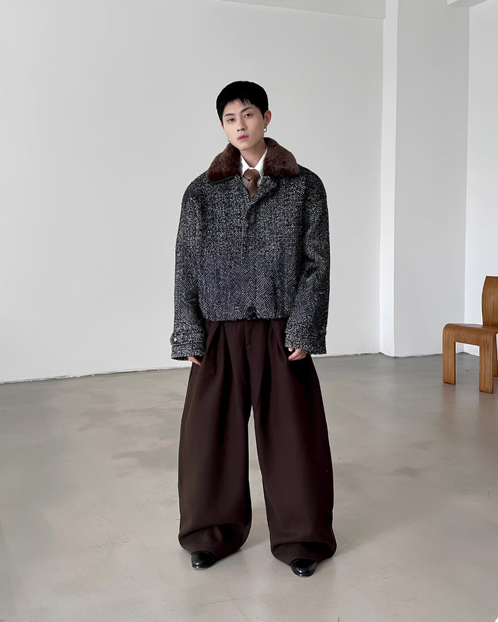 ツイードボアブルゾン Ril 5946