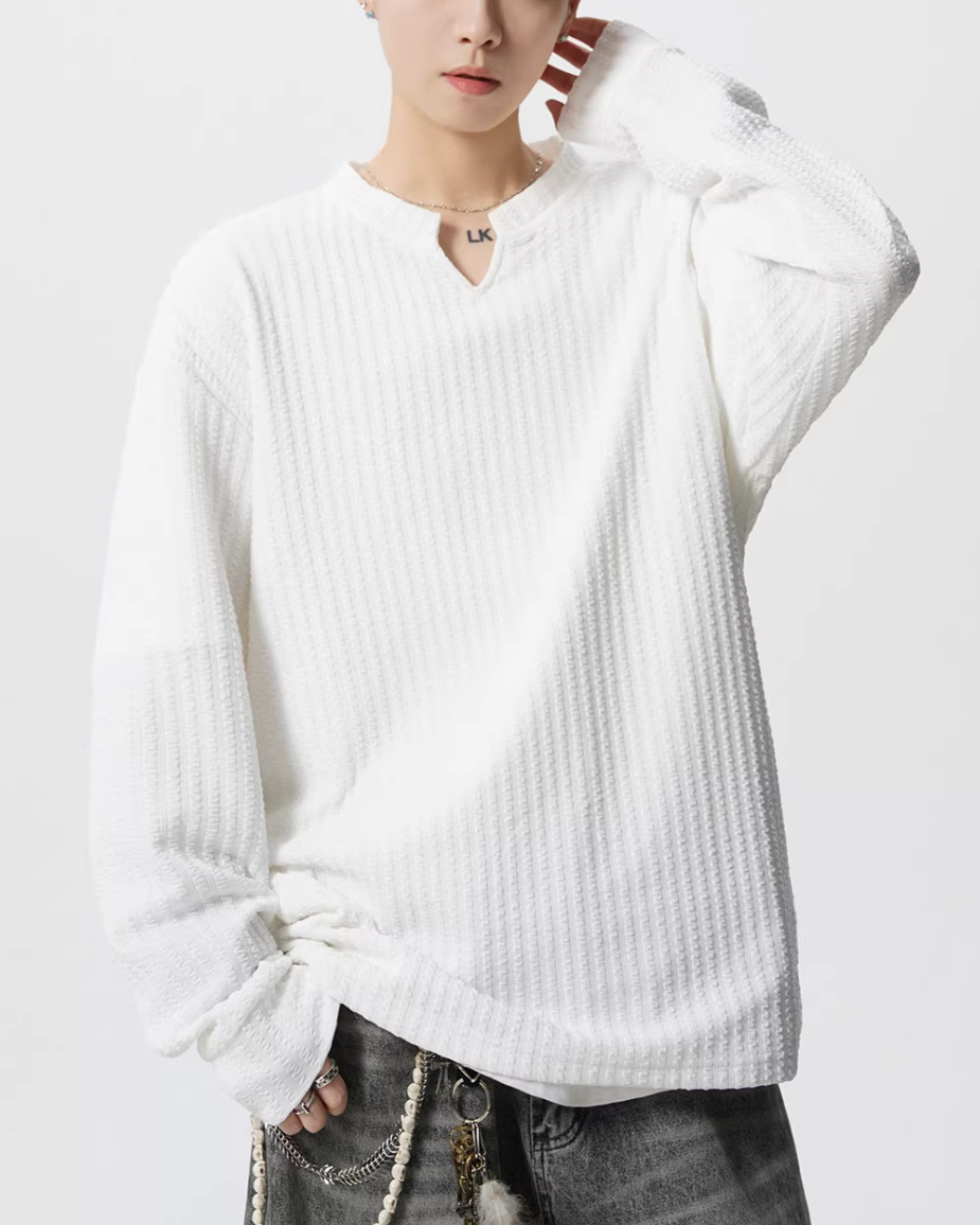 VネックロングスリーブTシャツ Ril 5750