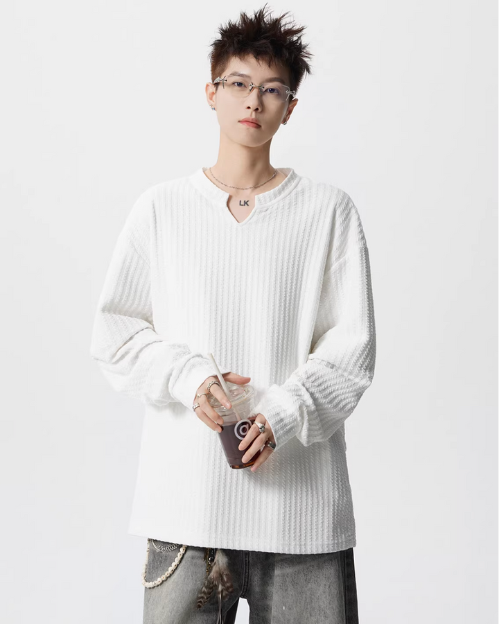 VネックロングスリーブTシャツ Ril 5750