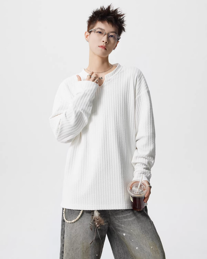 VネックロングスリーブTシャツ Ril 5750