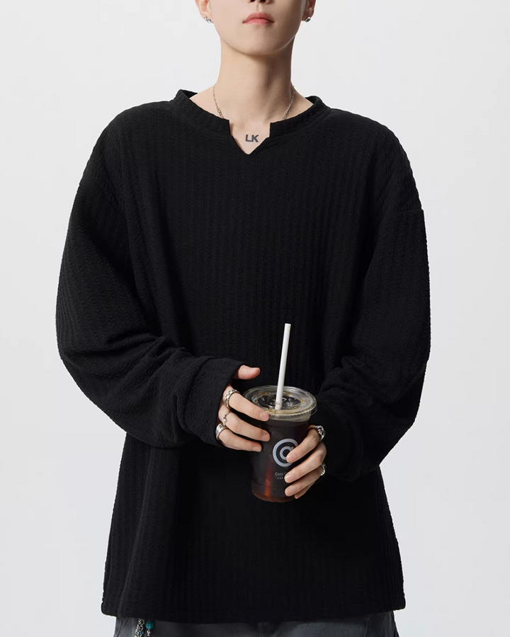 VネックロングスリーブTシャツ Ril 5750