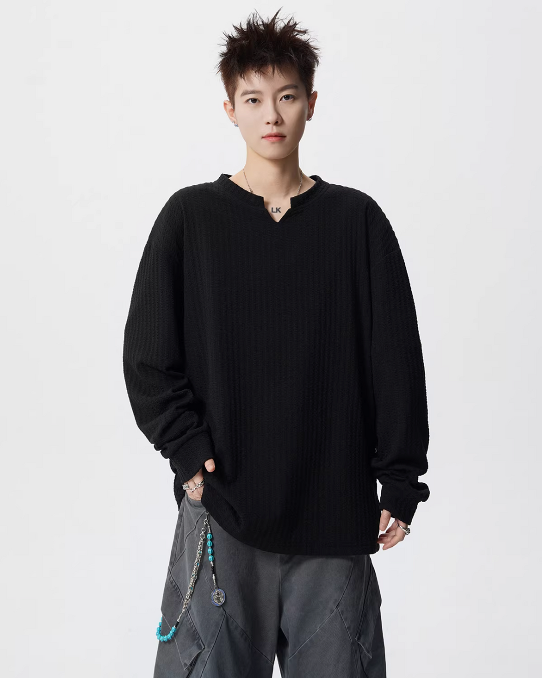 VネックロングスリーブTシャツ Ril 5750