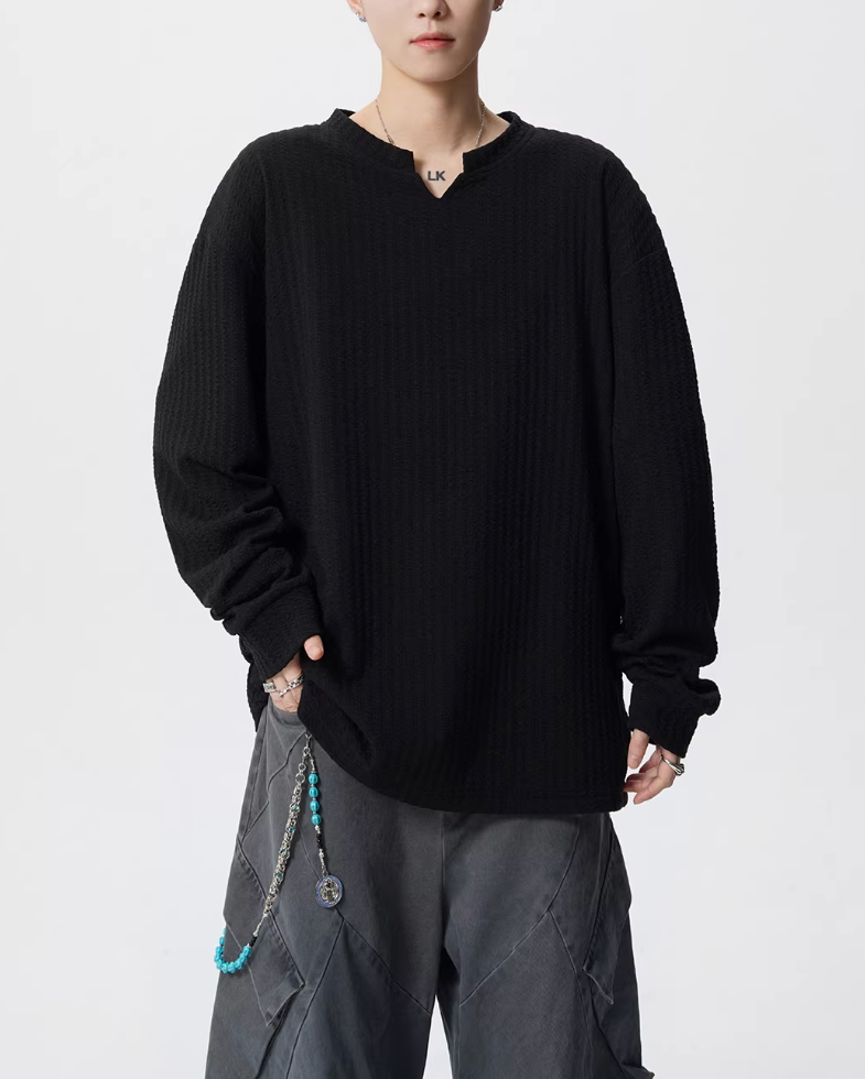 VネックロングスリーブTシャツ Ril 5750