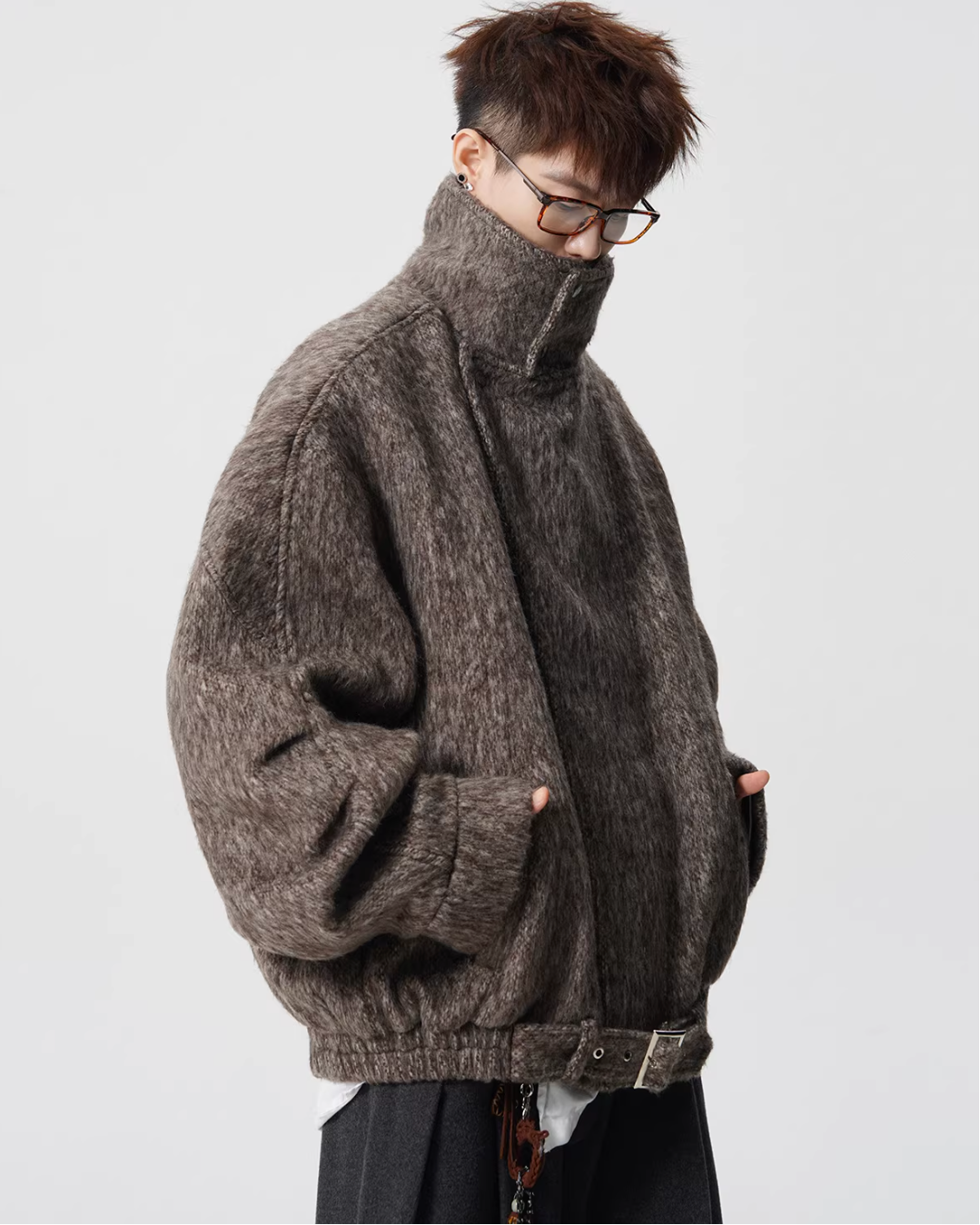 ウールシャギーライダースジャケット Ril 5965