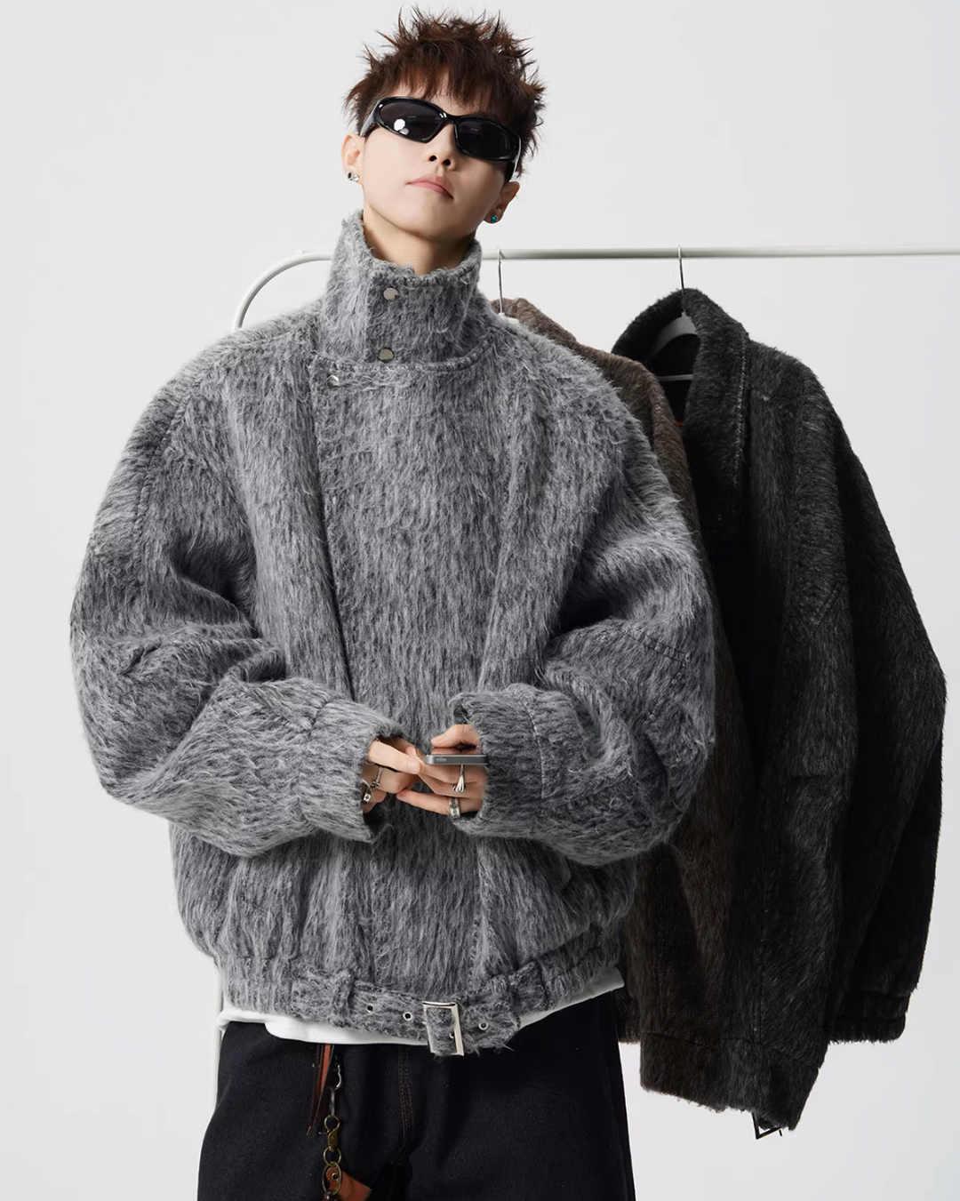 ウールシャギーライダースジャケット Ril 5965