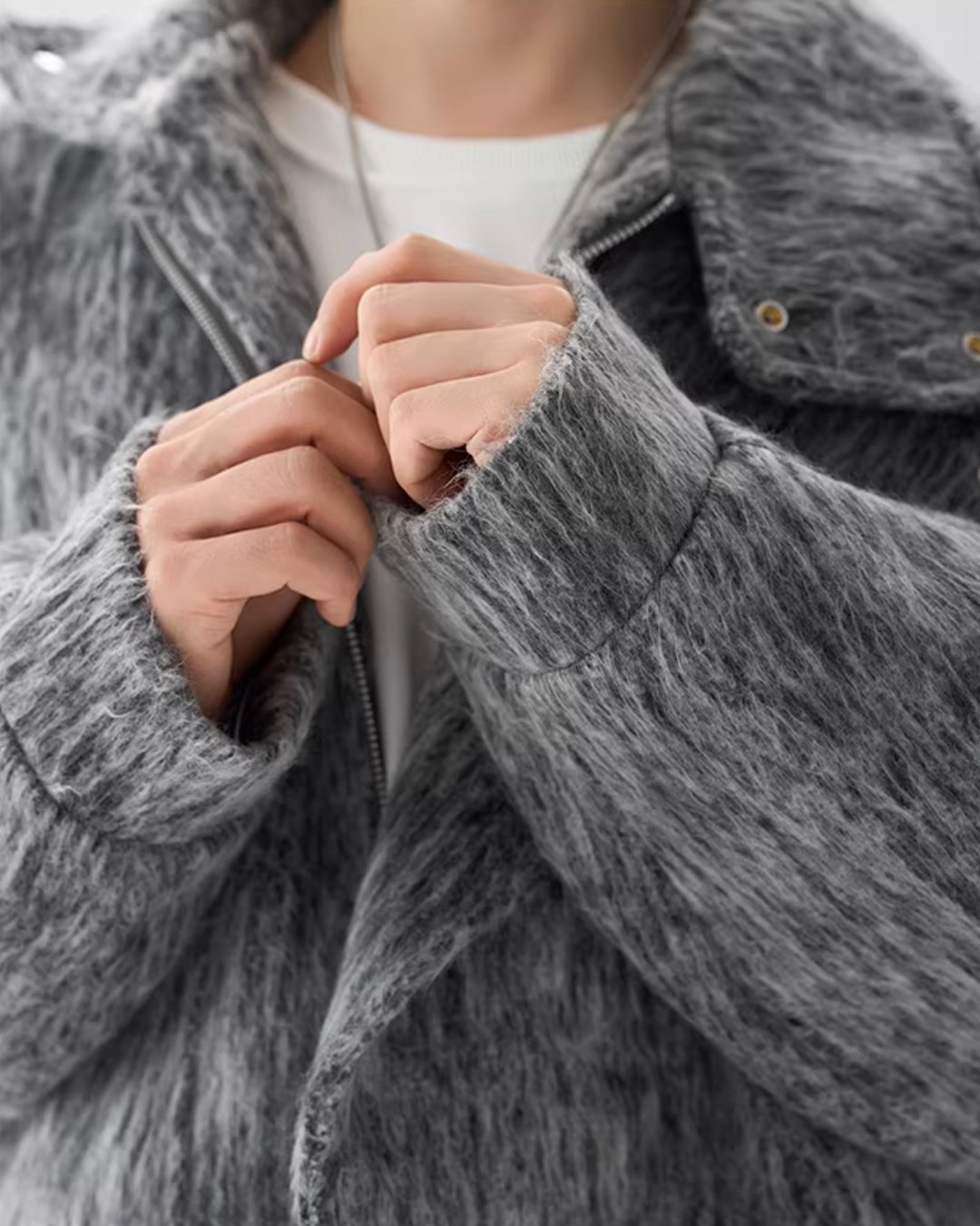 ウールシャギーライダースジャケット Ril 5965