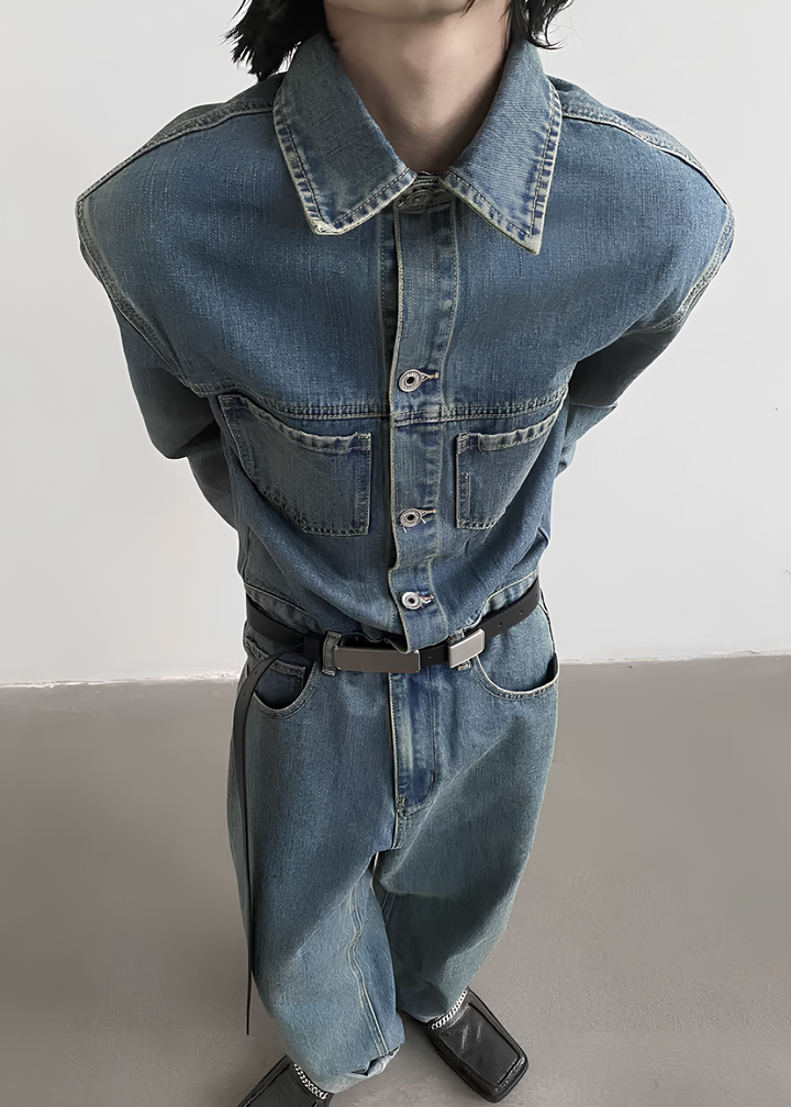 デニムジャンプスーツ Ril 5984