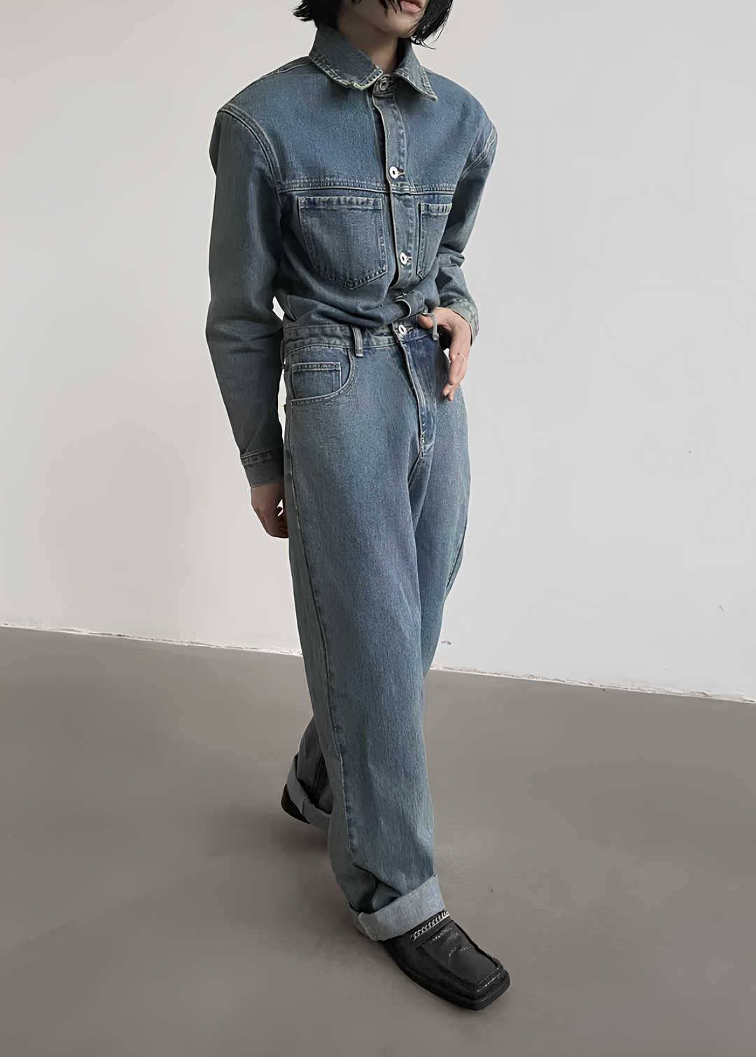 デニムジャンプスーツ Ril 5984