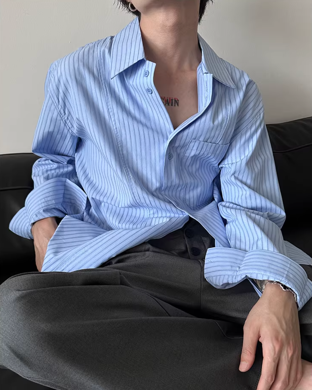 ストライプシャツ  Ril 5843