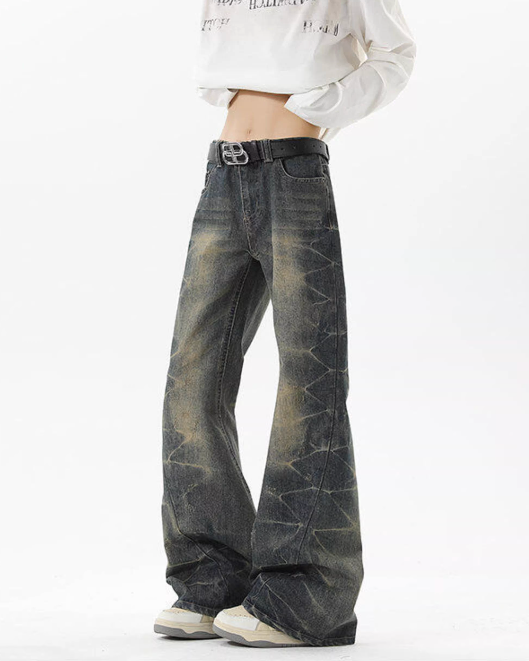 フェードメイズフレアデニムパンツ Ril 5774