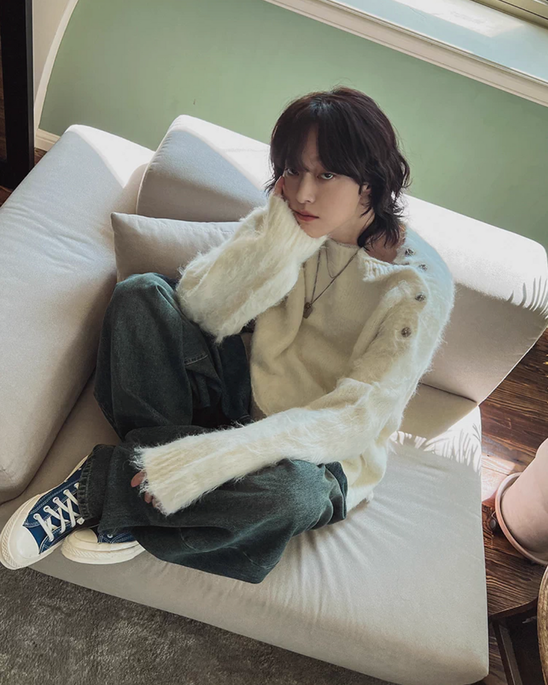 フェザータッチショルダーニット Ril 5991