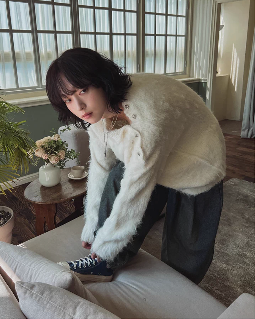 フェザータッチショルダーニット Ril 5991