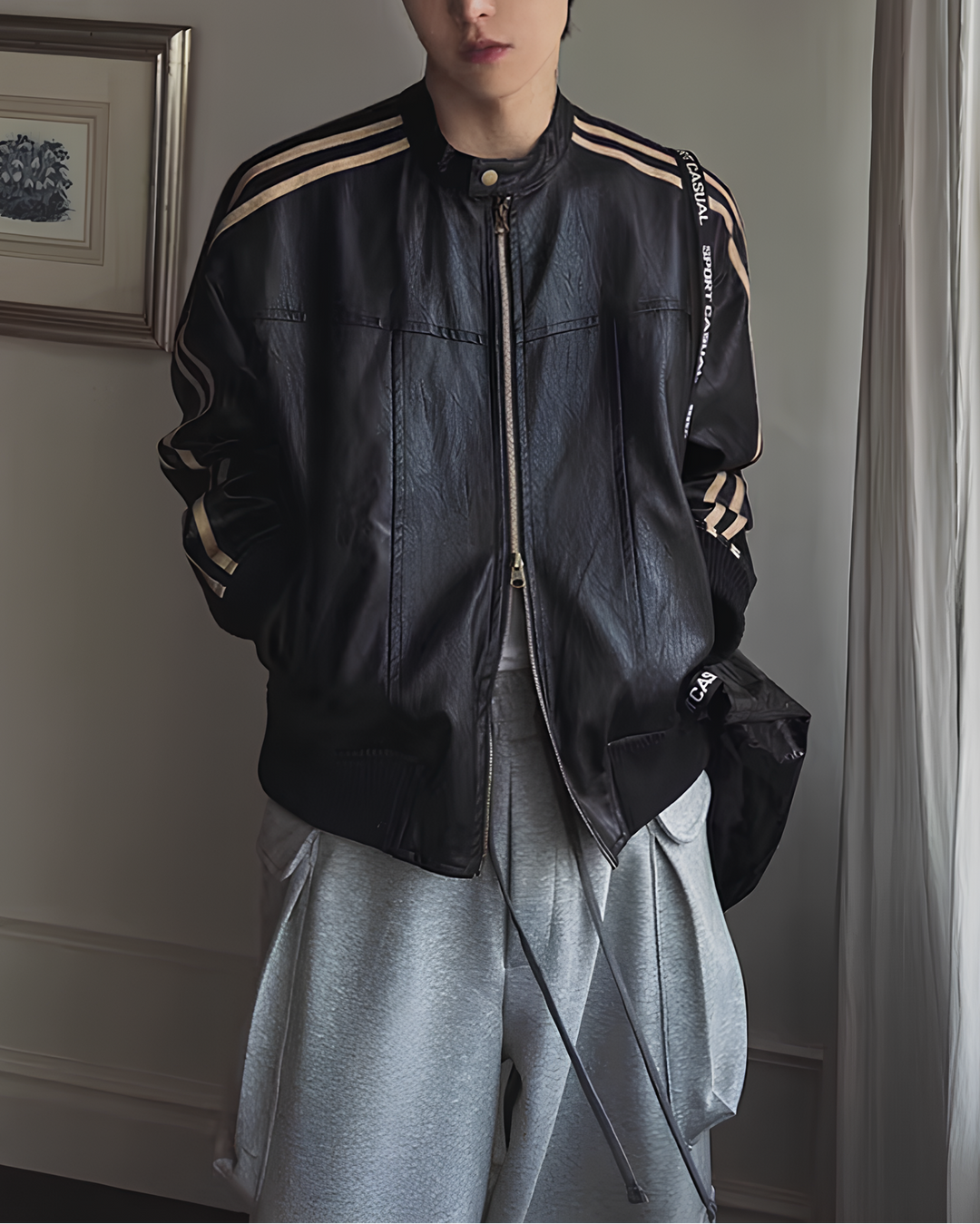 レザートラックジャケット Ril 5988