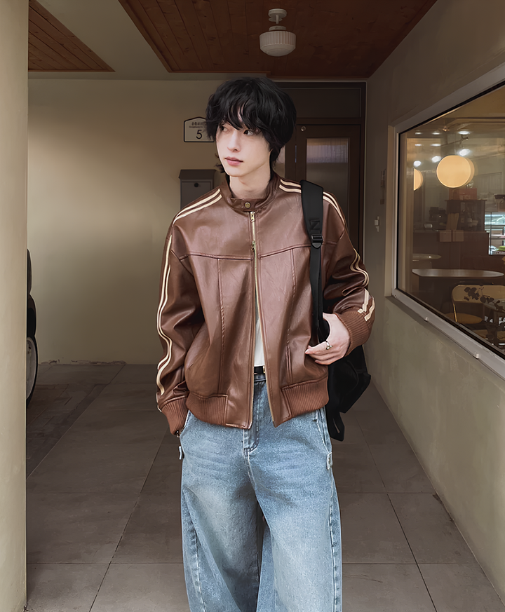 レザートラックジャケット Ril 5988