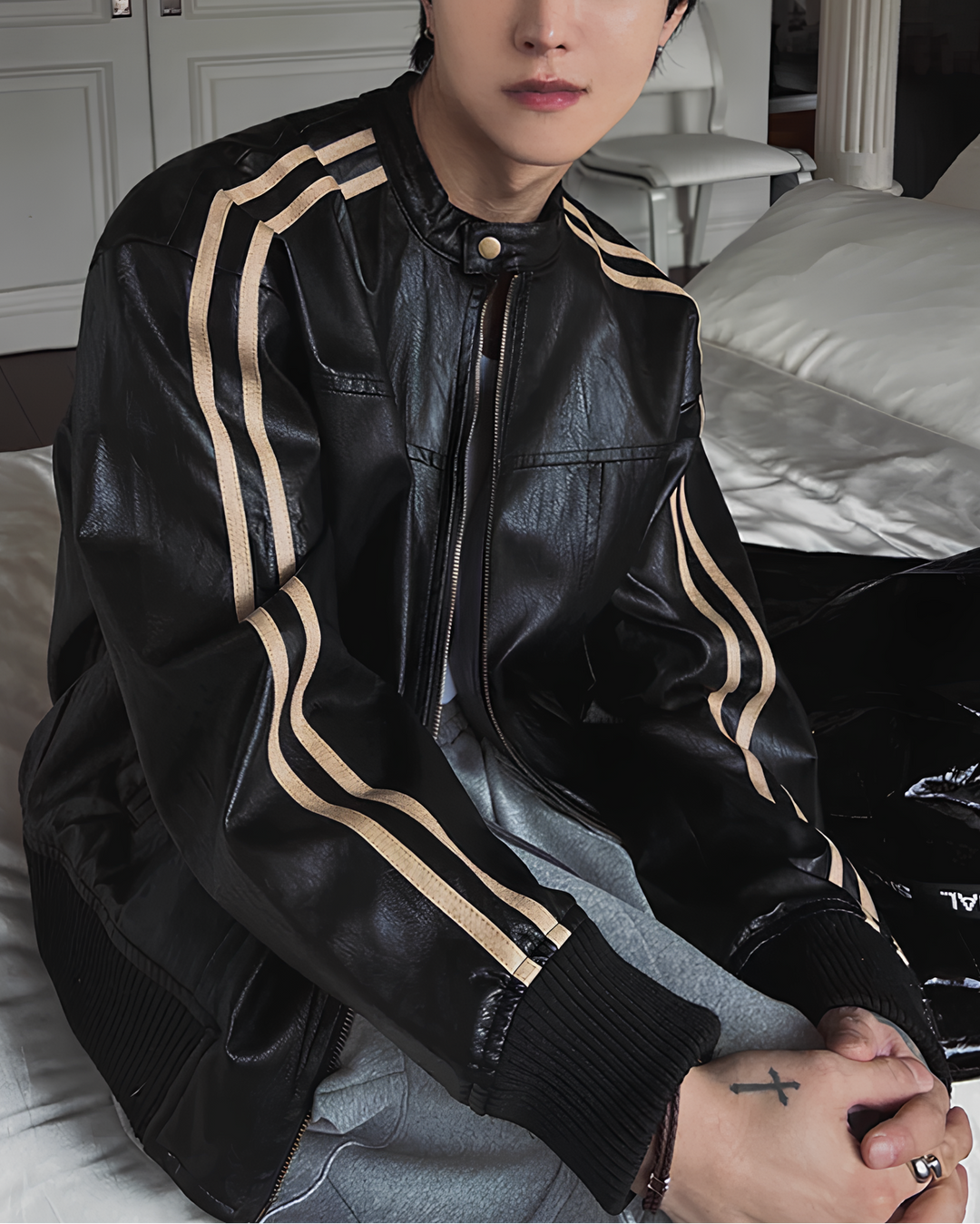 レザートラックジャケット Ril 5988