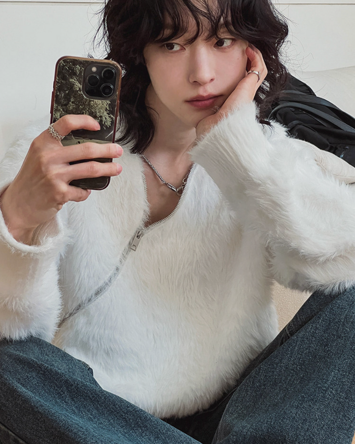 フェザータッチジップニット Ril 5996