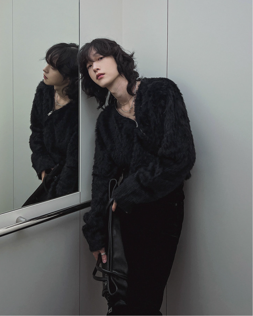 フェザータッチジップニット Ril 5996