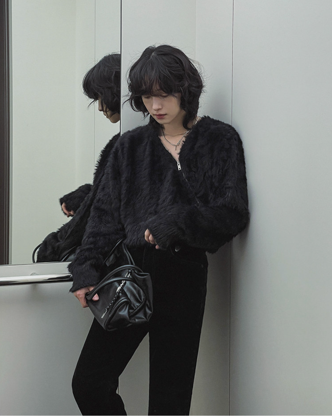 フェザータッチジップニット Ril 5996