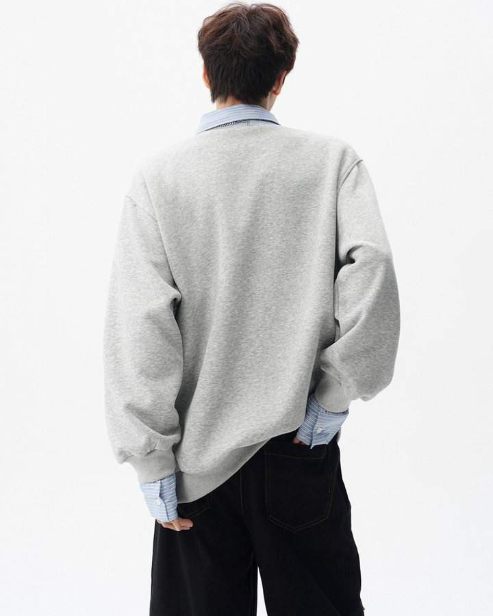 フェイクツーピースシャツトレーナー Ril 5846