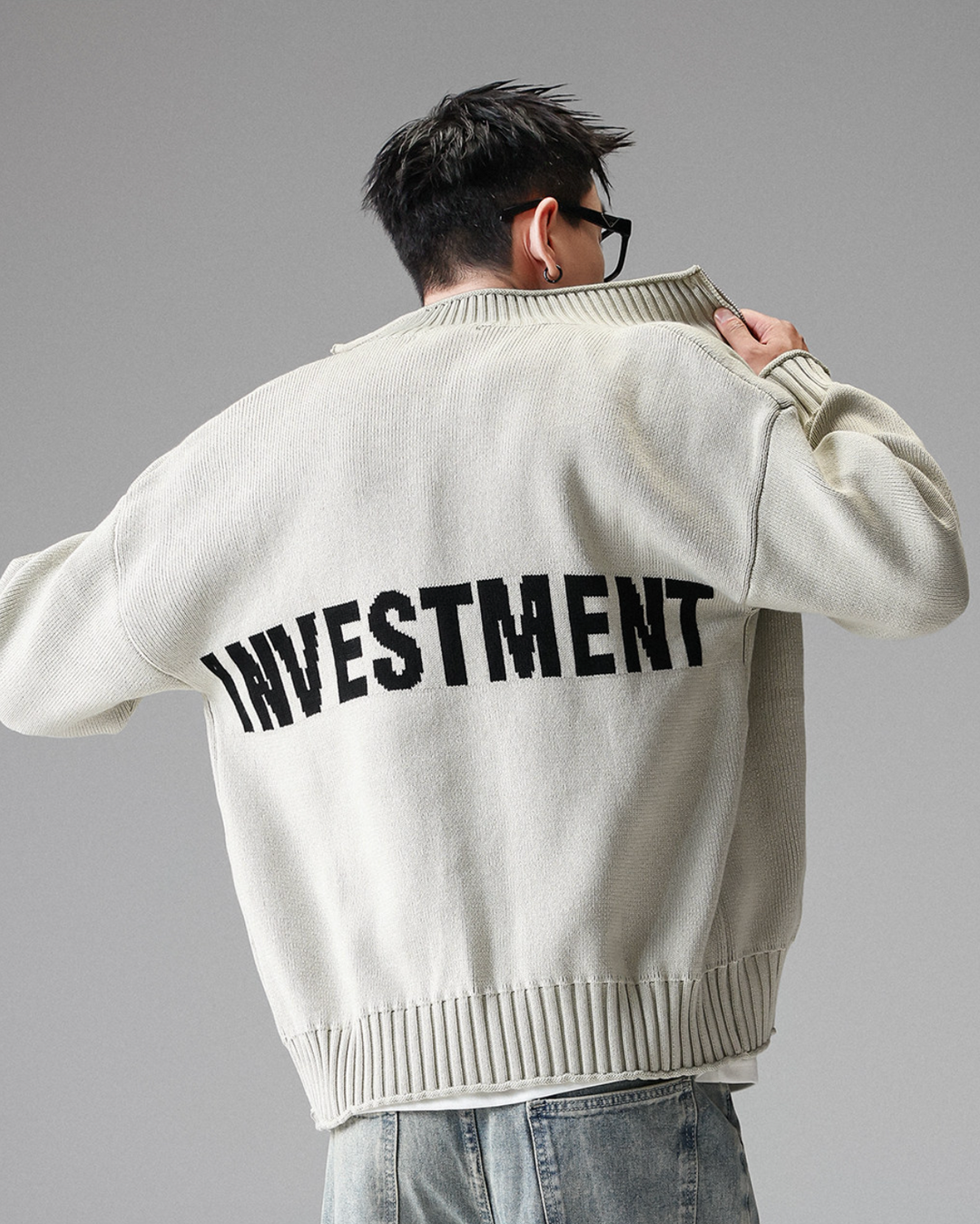 グラフィックリブジップニット Ril 6035