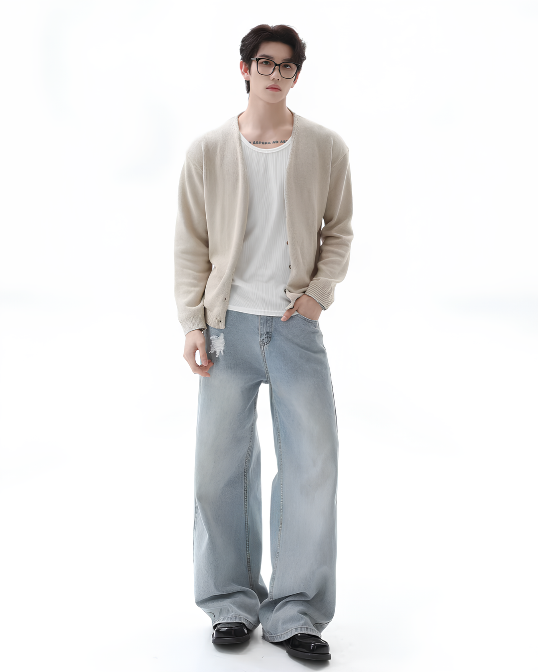 リネンニットカーディガン Ril 6036