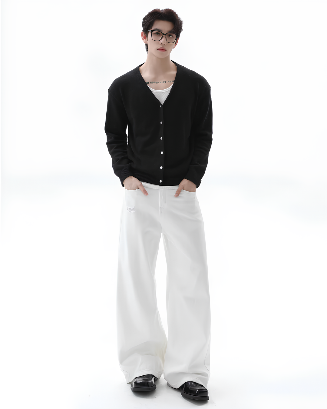 リネンニットカーディガン Ril 6036