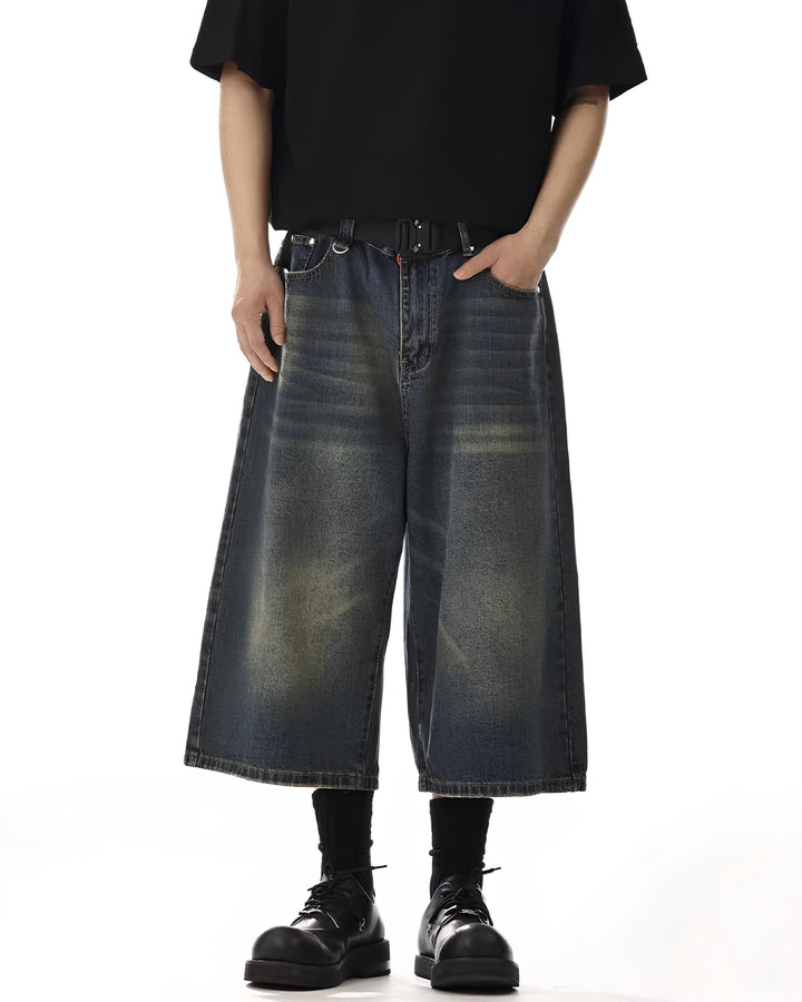 ウォッシュドバギーデニムショーツ Ril 6044