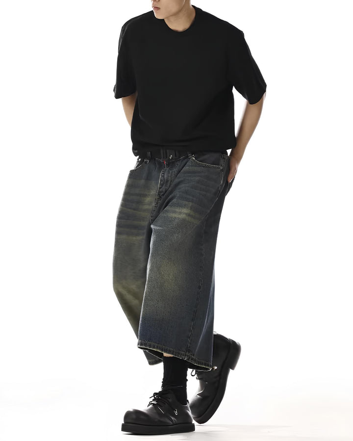 ウォッシュドバギーデニムショーツ Ril 6044