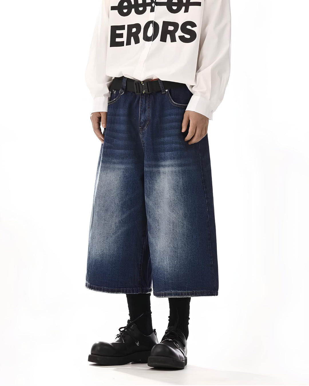 ウォッシュドバギーデニムショーツ Ril 6044