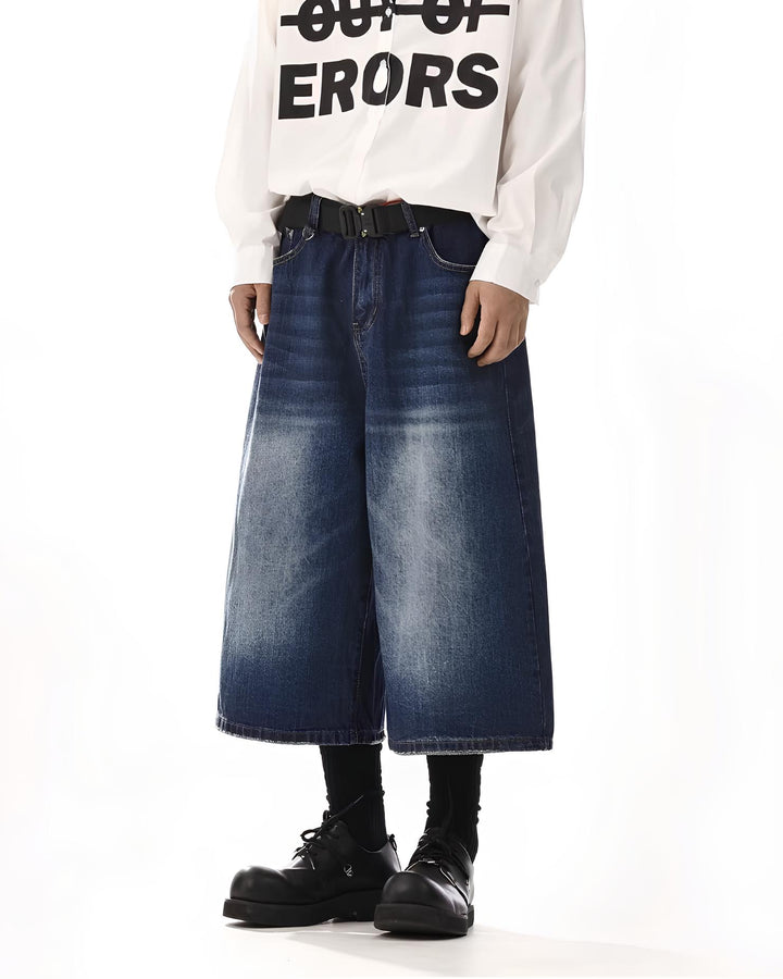 ウォッシュドバギーデニムショーツ Ril 6044