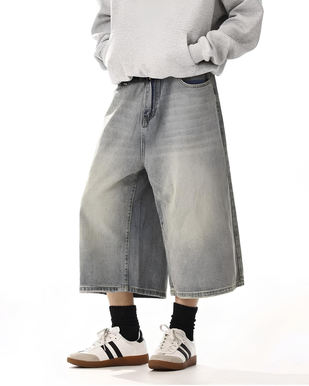 ウォッシュドバギーデニムショーツ Ril 6044