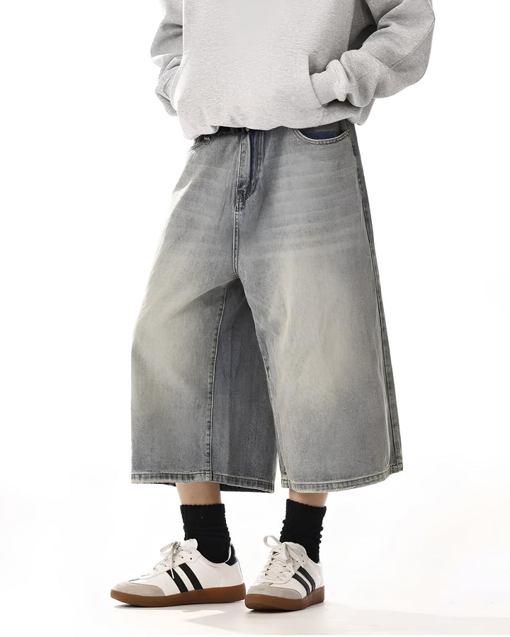 ウォッシュドバギーデニムショーツ Ril 6044