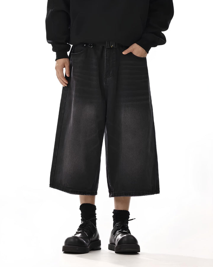 ウォッシュドバギーデニムショーツ Ril 6044