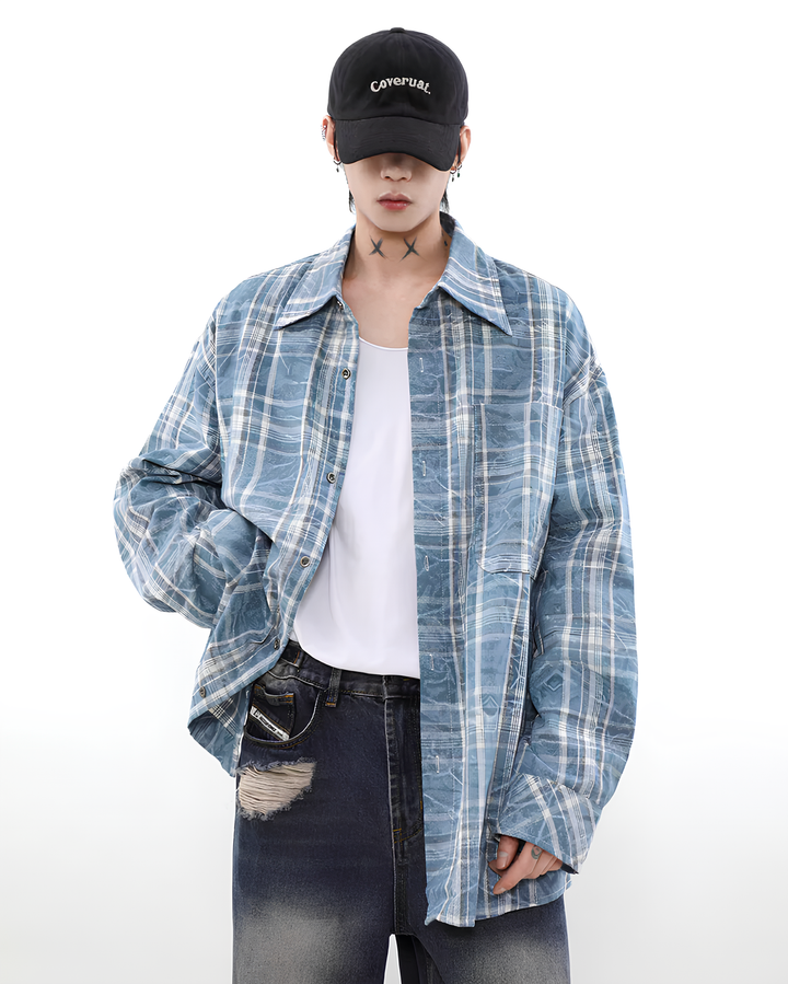 タイダイチェックシャツ Ril 6054