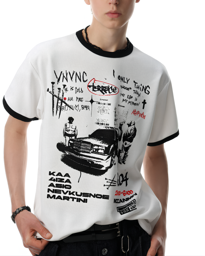 グラフィックリンガーTシャツ Ril 6078