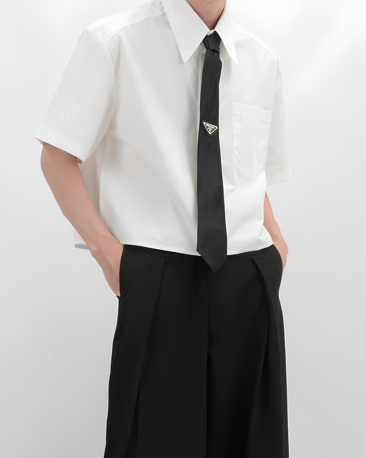 クロップドレギュラーカラーシャツ Ril 6080