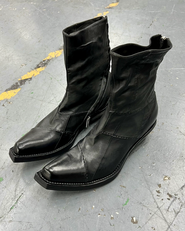クラッシュドレザーブーツ Ril 6085