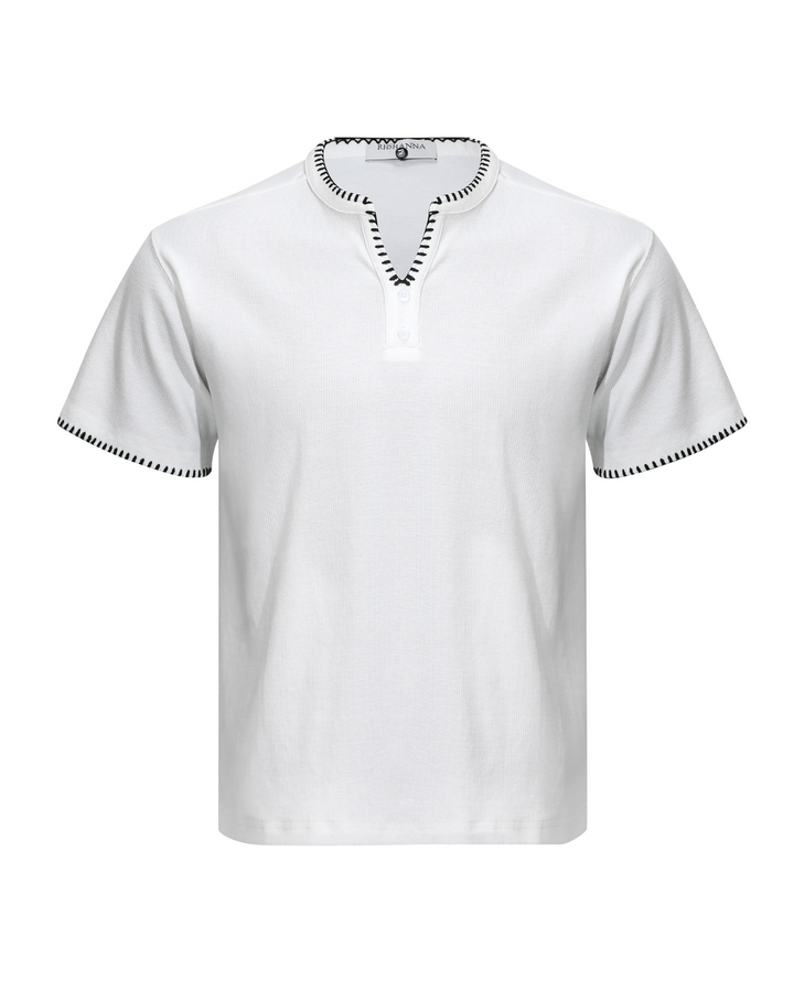 ホワイトカラーステッチTシャツ Ril 6114