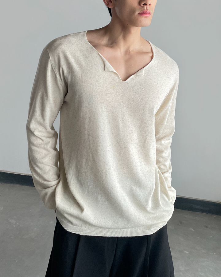 イージーネックロングスリーブTシャツ Ril 6120