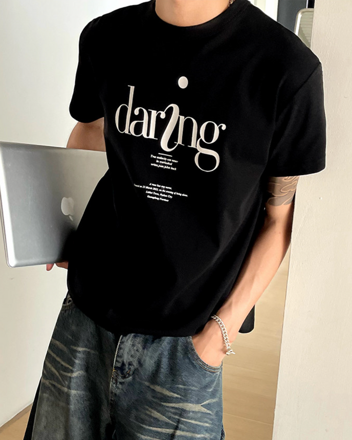 デアリングタイポグラフィTシャツ Ril 6162