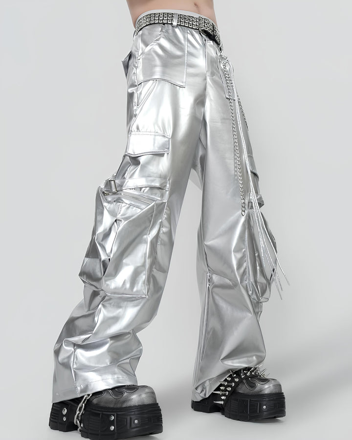 メタリックカーゴパンツ Ril 6176