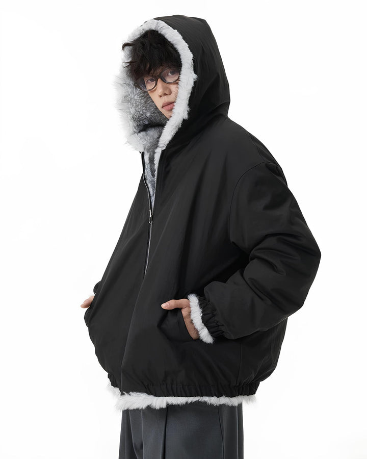 リバーシブルファーフーデッドジャケット Ril 6224