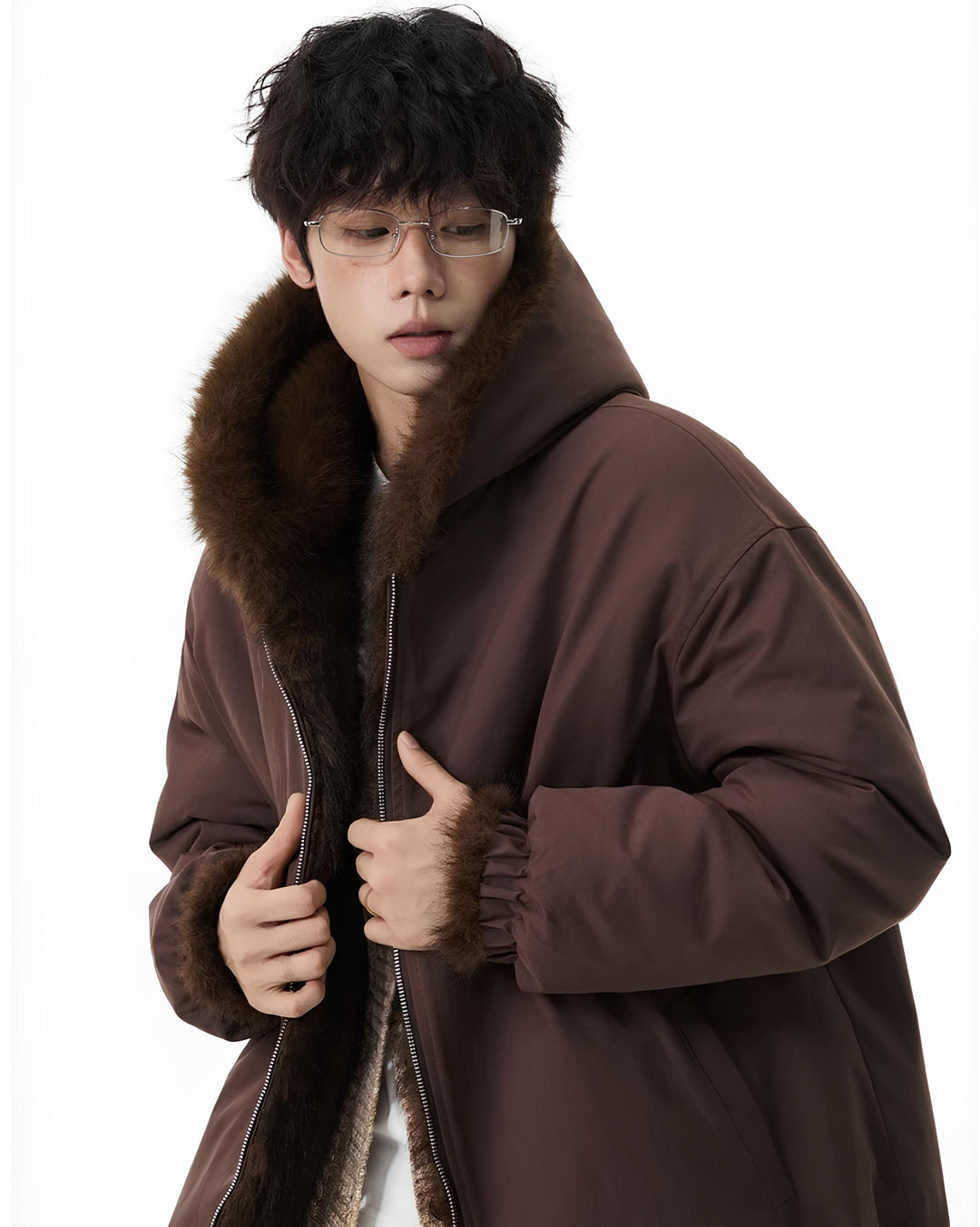リバーシブルファーフーデッドジャケット Ril 6224