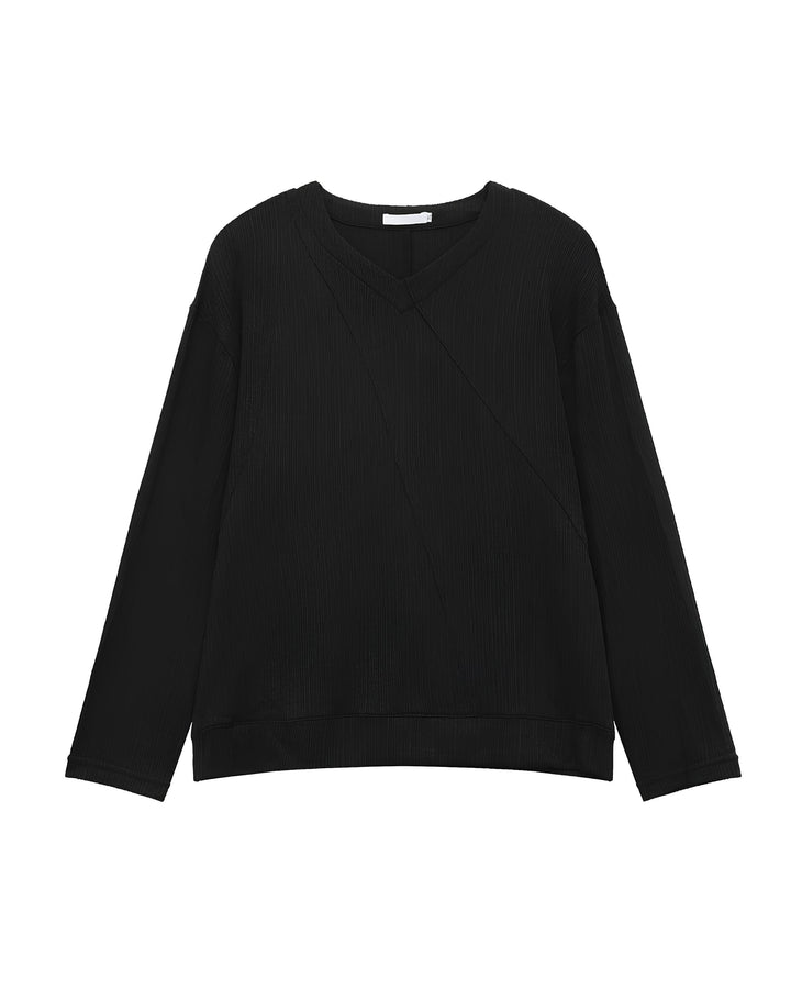 Vネックロングスリーブニット Ril 6229