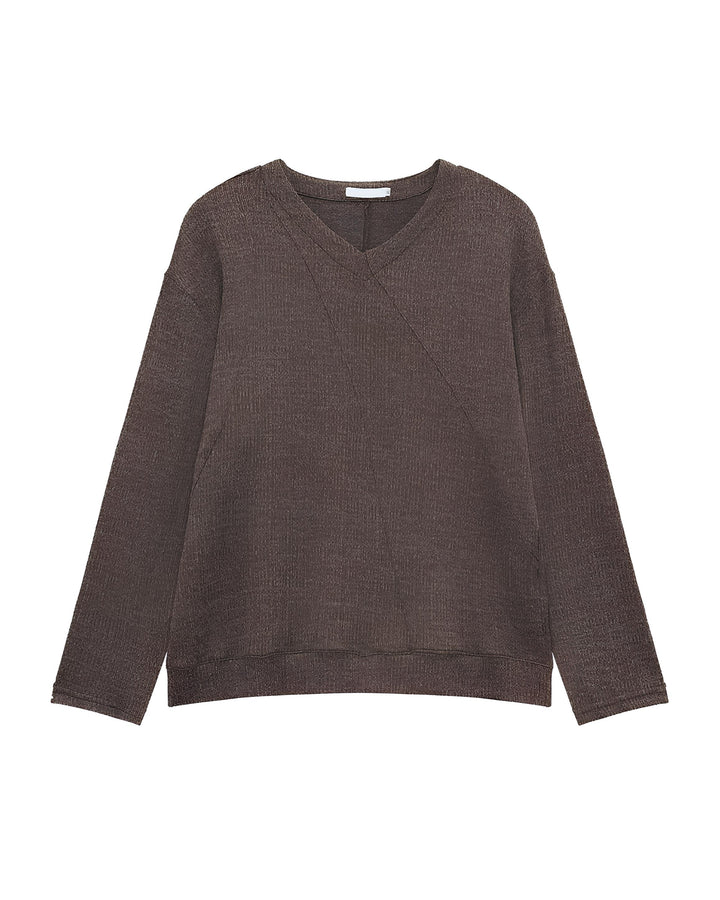 Vネックロングスリーブニット Ril 6229