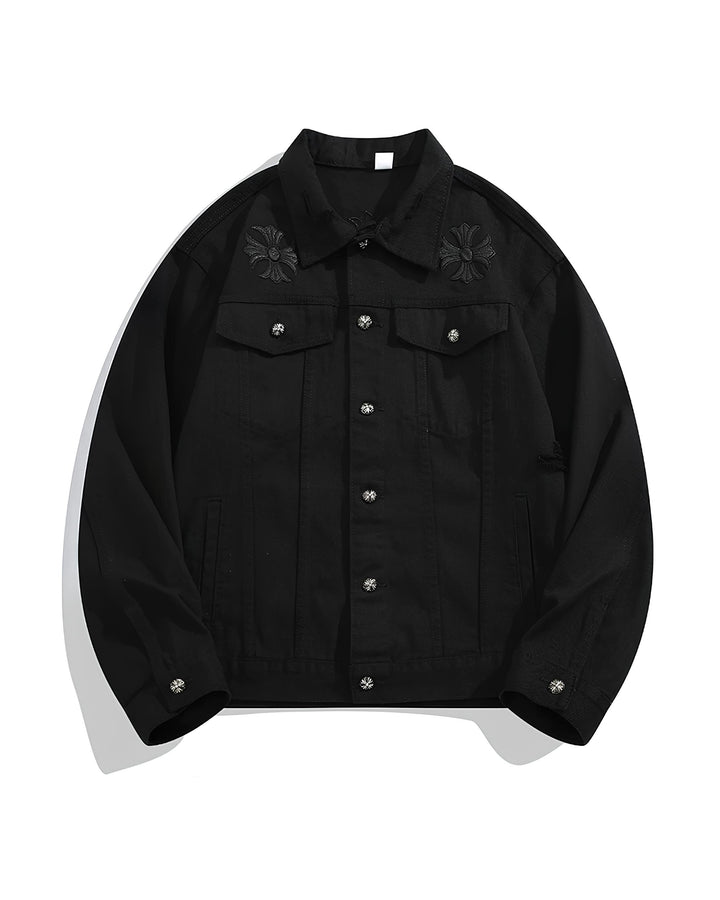 クロスエンブロイダリーデニムジャケット Ril 6232