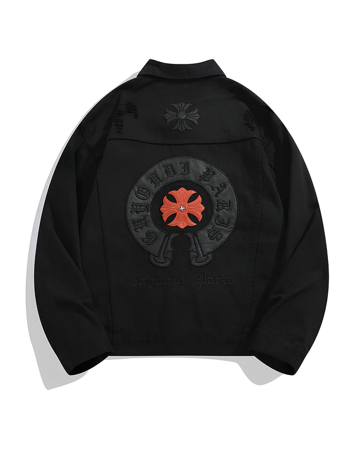 クロスエンブロイダリーデニムジャケット Ril 6232